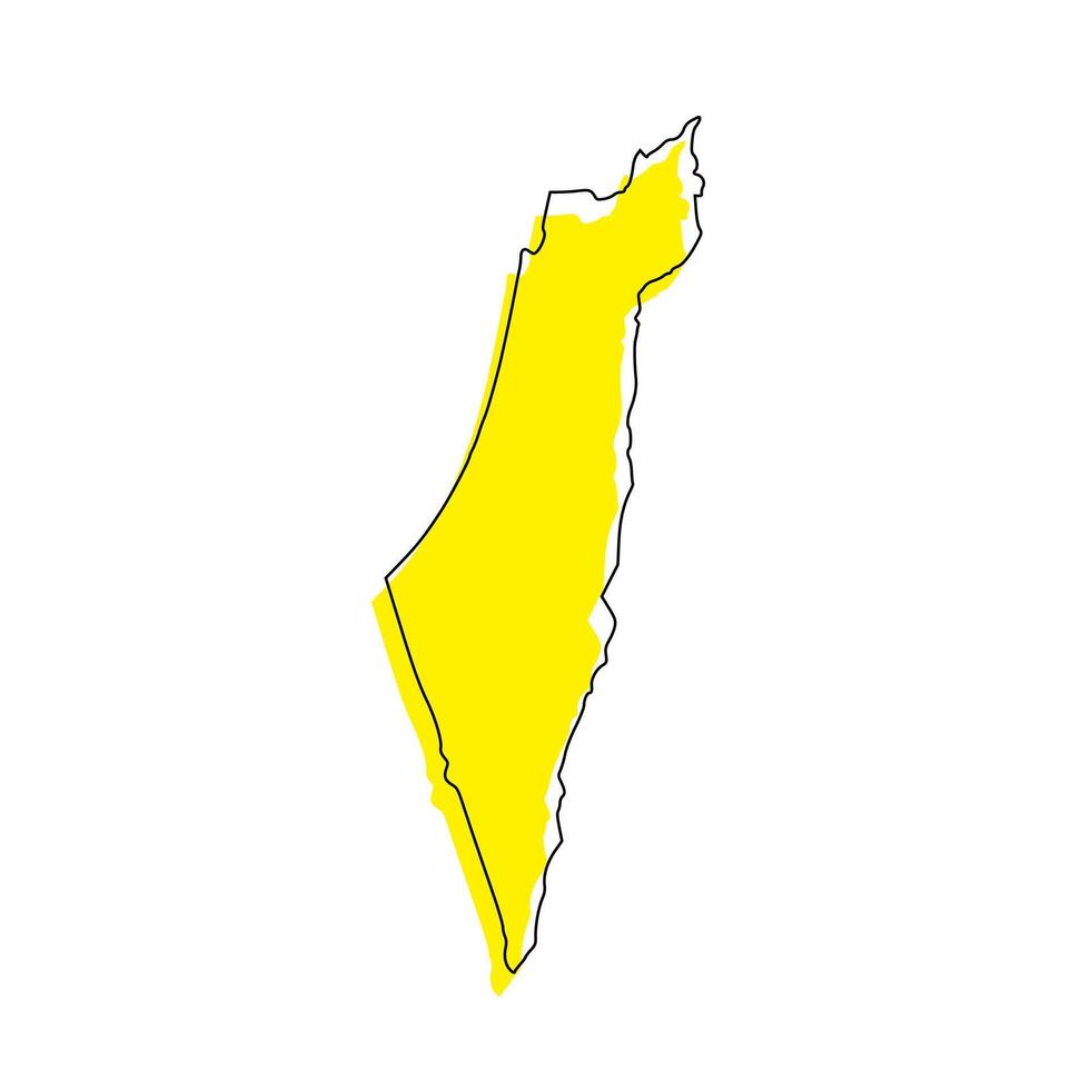 hög detaljerad vektor Karta - palestina