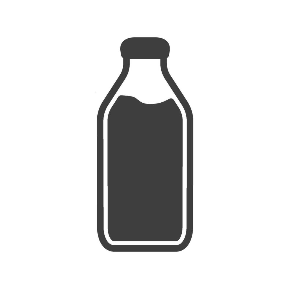 mjölk flaska ikon design vektor mall