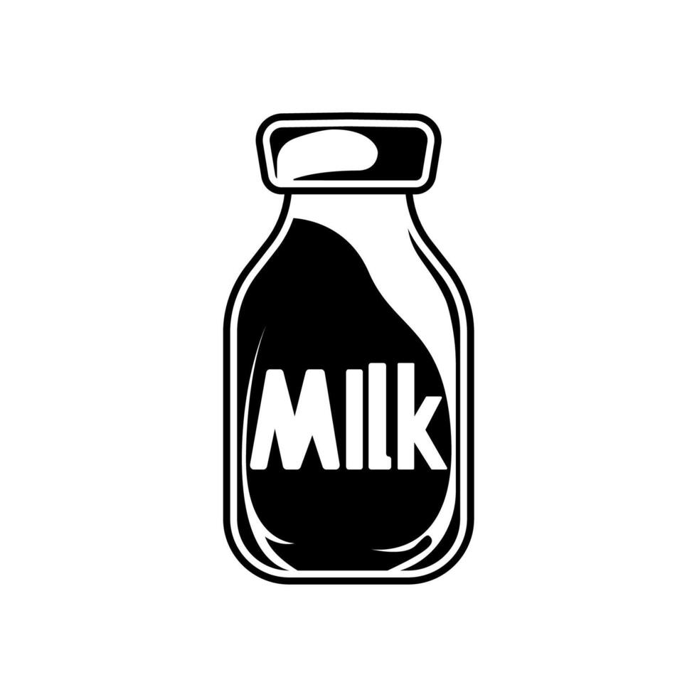 Milch Flasche Symbol Design Vektor Vorlage