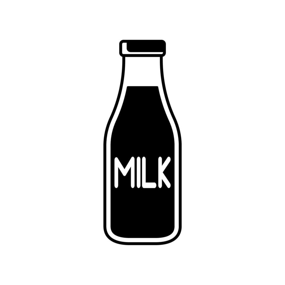 mjölk flaska ikon design vektor mall