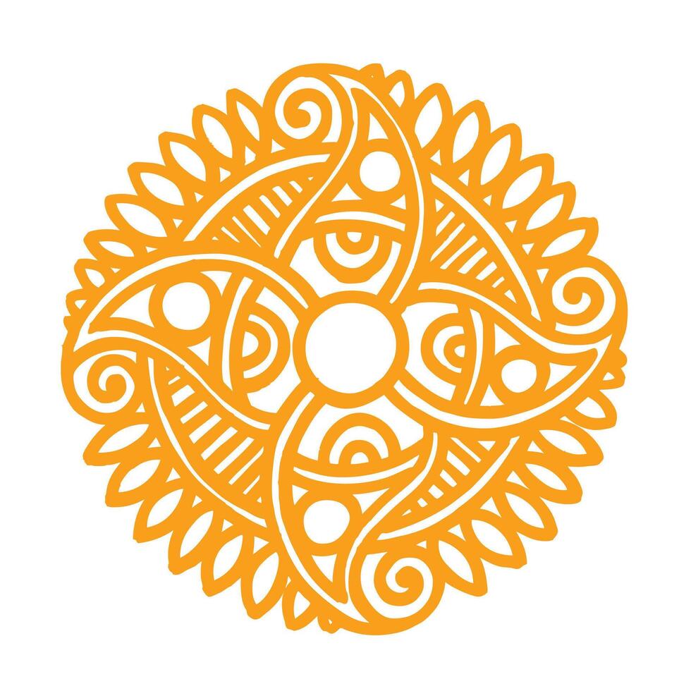 Vektor Orange Mandala