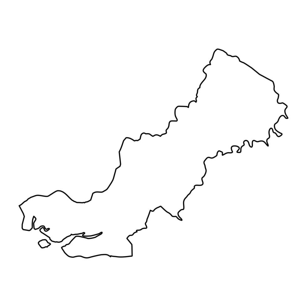 kambia distrikt Karta, administrativ division av sierra leone. vektor illustration.