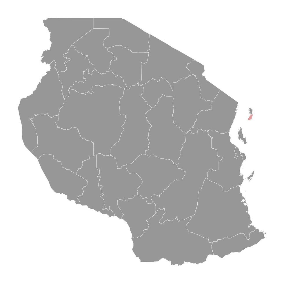 pwani Region Karte, administrative Aufteilung von Tansania. Vektor Illustration.
