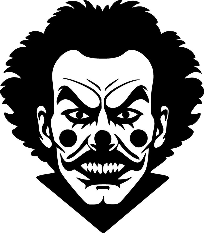 Clown - - minimalistisch und eben Logo - - Vektor Illustration