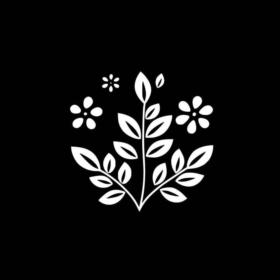 Blumen- - - minimalistisch und eben Logo - - Vektor Illustration