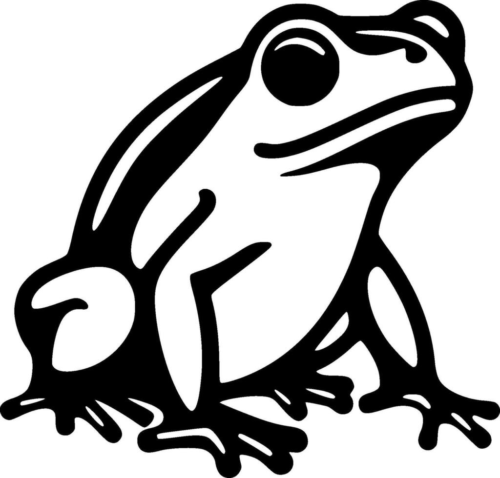 Frosch - - minimalistisch und eben Logo - - Vektor Illustration