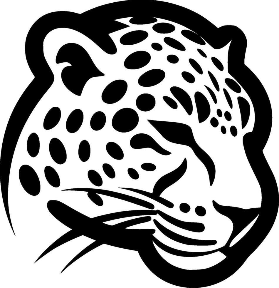 leopard, minimalistisk och enkel silhuett - vektor illustration