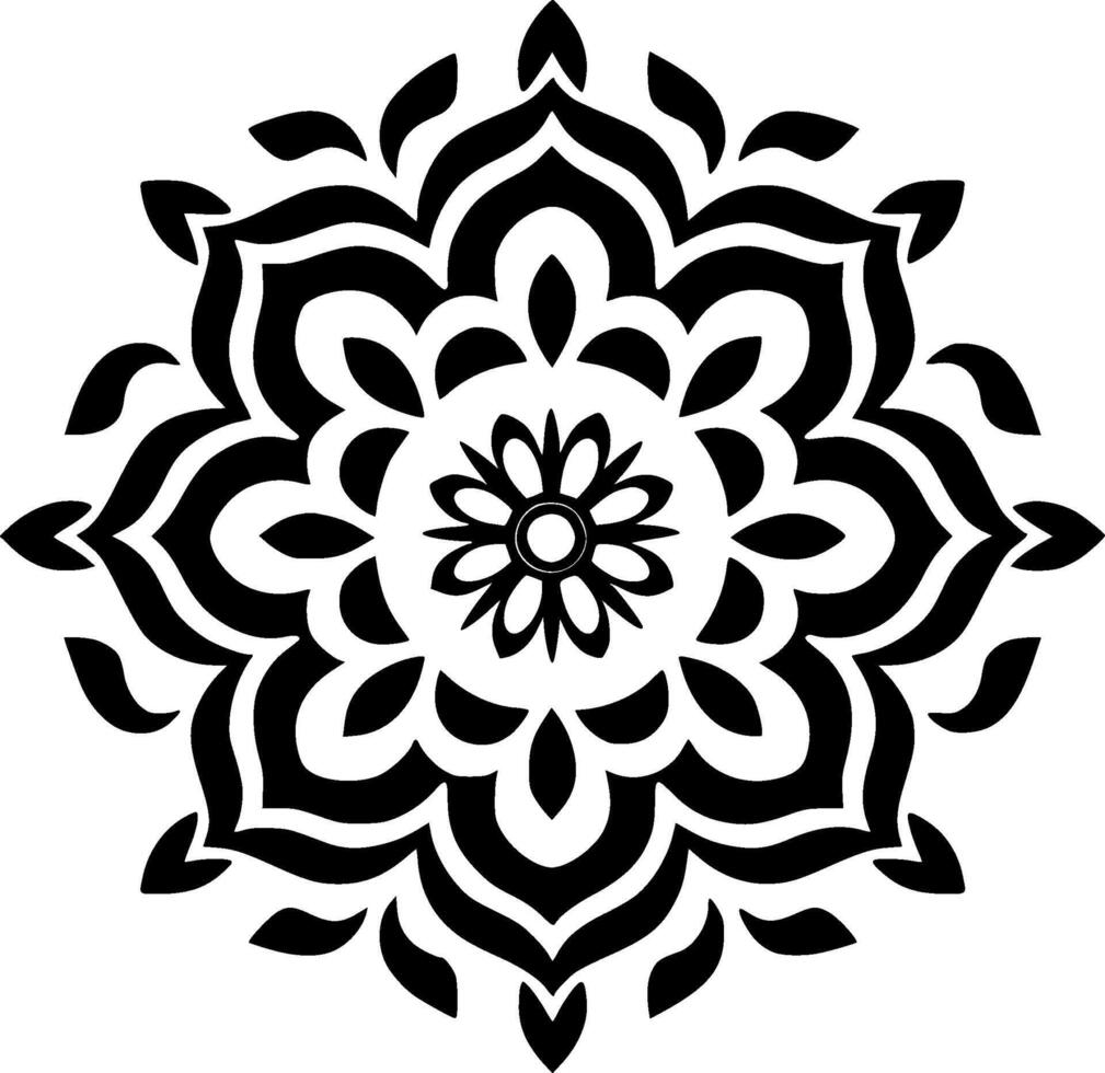 mandala - minimalistisk och platt logotyp - vektor illustration