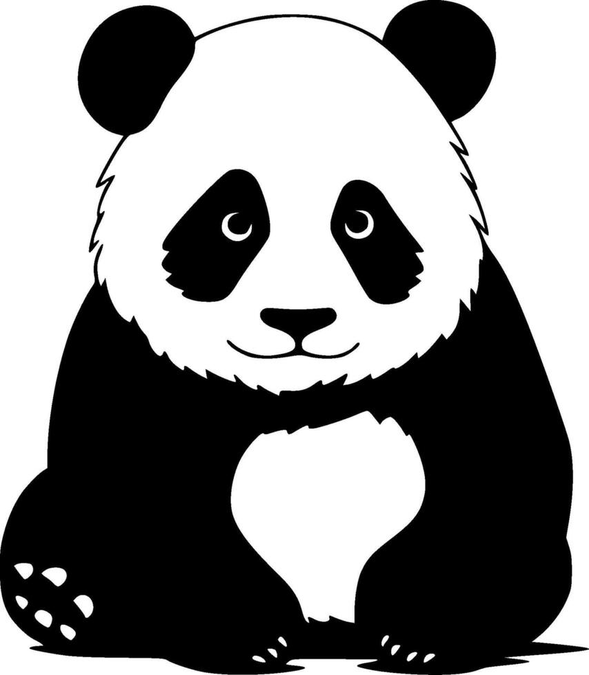 Panda, minimalistisch und einfach Silhouette - - Vektor Illustration