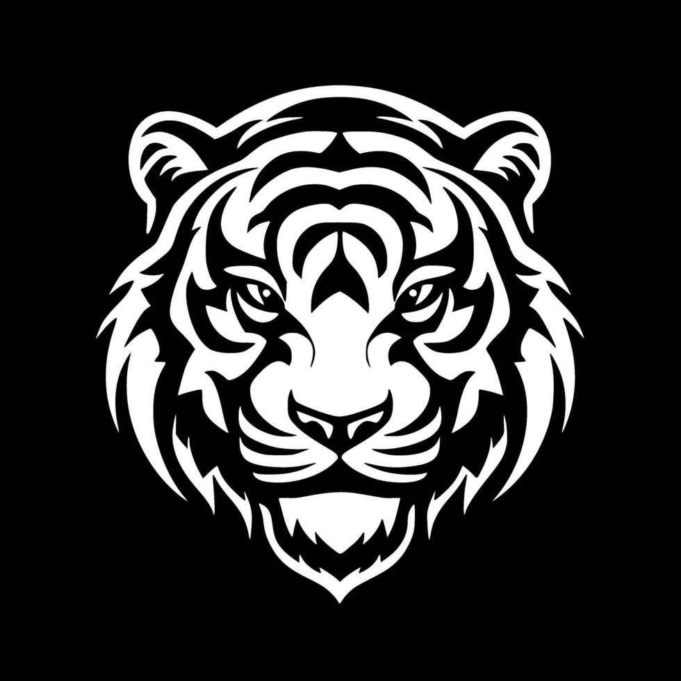 Tiger - - minimalistisch und eben Logo - - Vektor Illustration