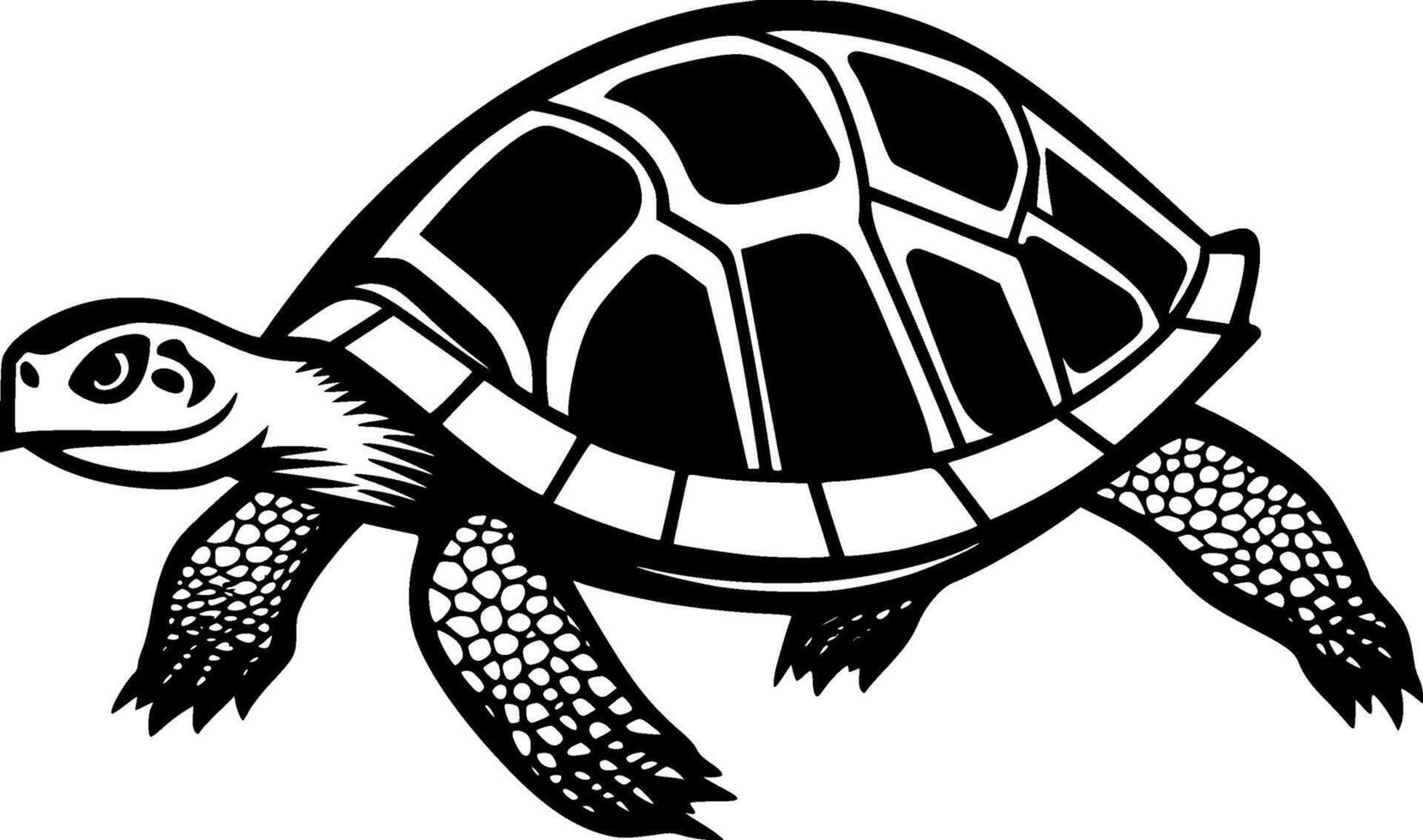 Schildkröte - - minimalistisch und eben Logo - - Vektor Illustration