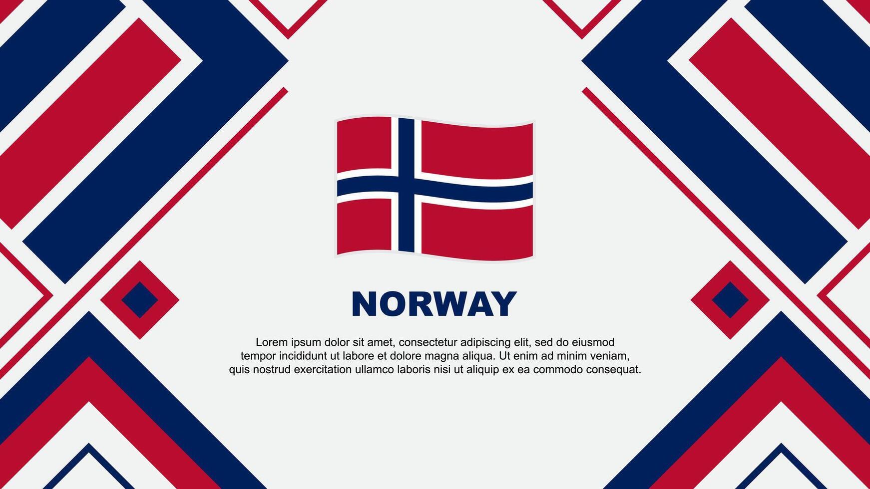 Norwegen Flagge abstrakt Hintergrund Design Vorlage. Norwegen Unabhängigkeit Tag Banner Hintergrund Vektor Illustration. Norwegen Flagge