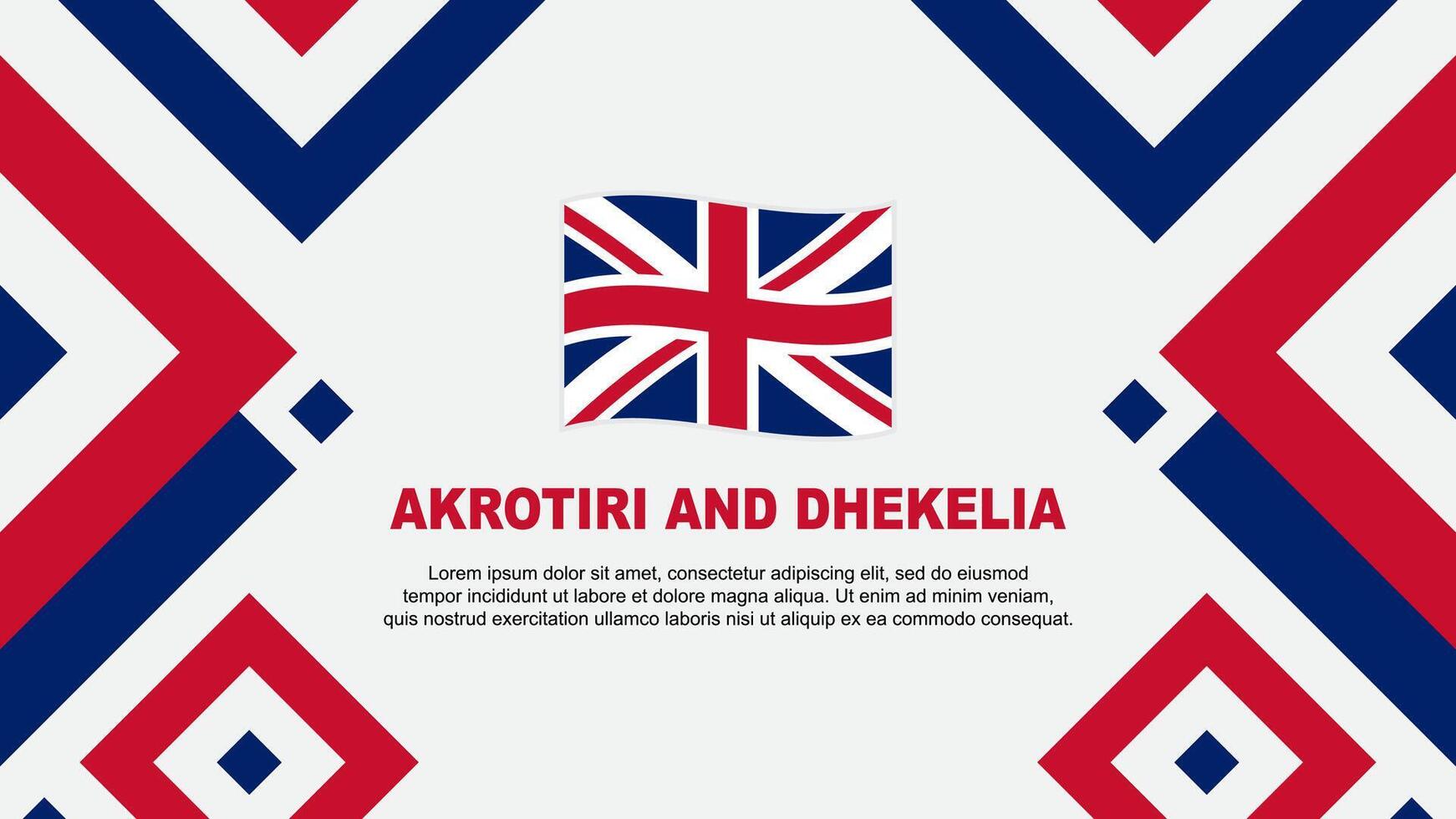 Akrotiri und dhekelia Flagge abstrakt Hintergrund Design Vorlage. Akrotiri und dhekelia Unabhängigkeit Tag Banner Hintergrund Vektor Illustration. Vorlage