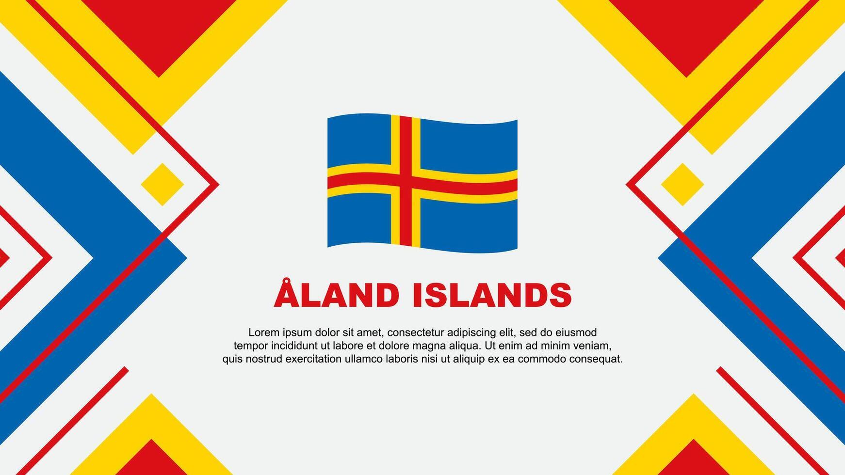 ein Land Inseln Flagge abstrakt Hintergrund Design Vorlage. ein Land Inseln Unabhängigkeit Tag Banner Hintergrund Vektor Illustration. ein Land Inseln Illustration