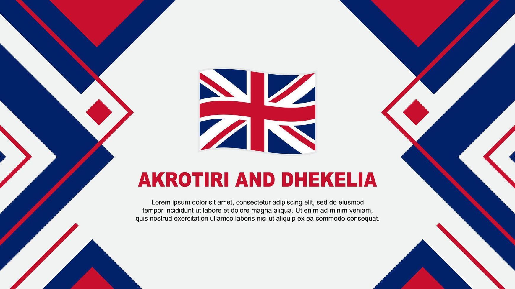 akrotiri och dhekelia flagga abstrakt bakgrund design mall. akrotiri och dhekelia oberoende dag baner tapet vektor illustration. illustration