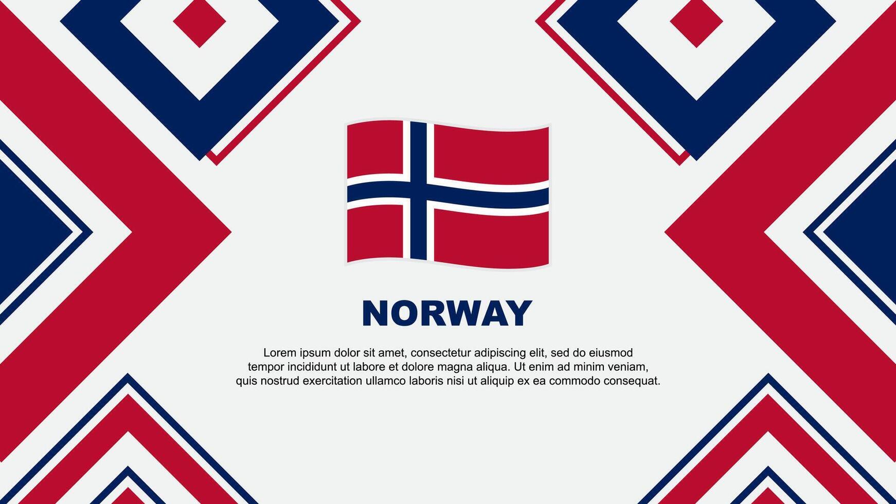 Norge flagga abstrakt bakgrund design mall. Norge oberoende dag baner tapet vektor illustration. Norge oberoende dag