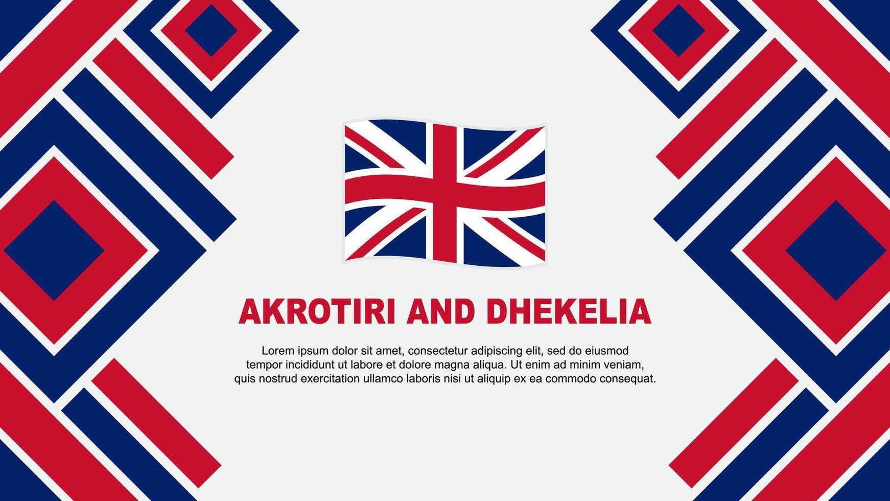 Akrotiri und dhekelia Flagge abstrakt Hintergrund Design Vorlage. Akrotiri und dhekelia Unabhängigkeit Tag Banner Hintergrund Vektor Illustration