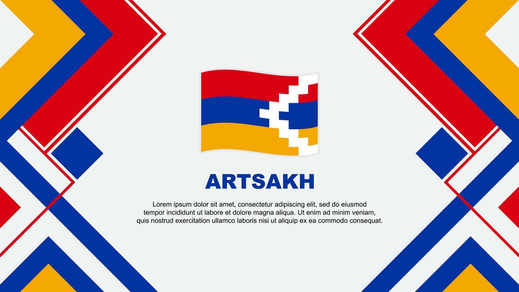 artsakh Flagge abstrakt Hintergrund Design Vorlage. artsakh Unabhängigkeit Tag Banner Hintergrund Vektor Illustration. artsakh Banner