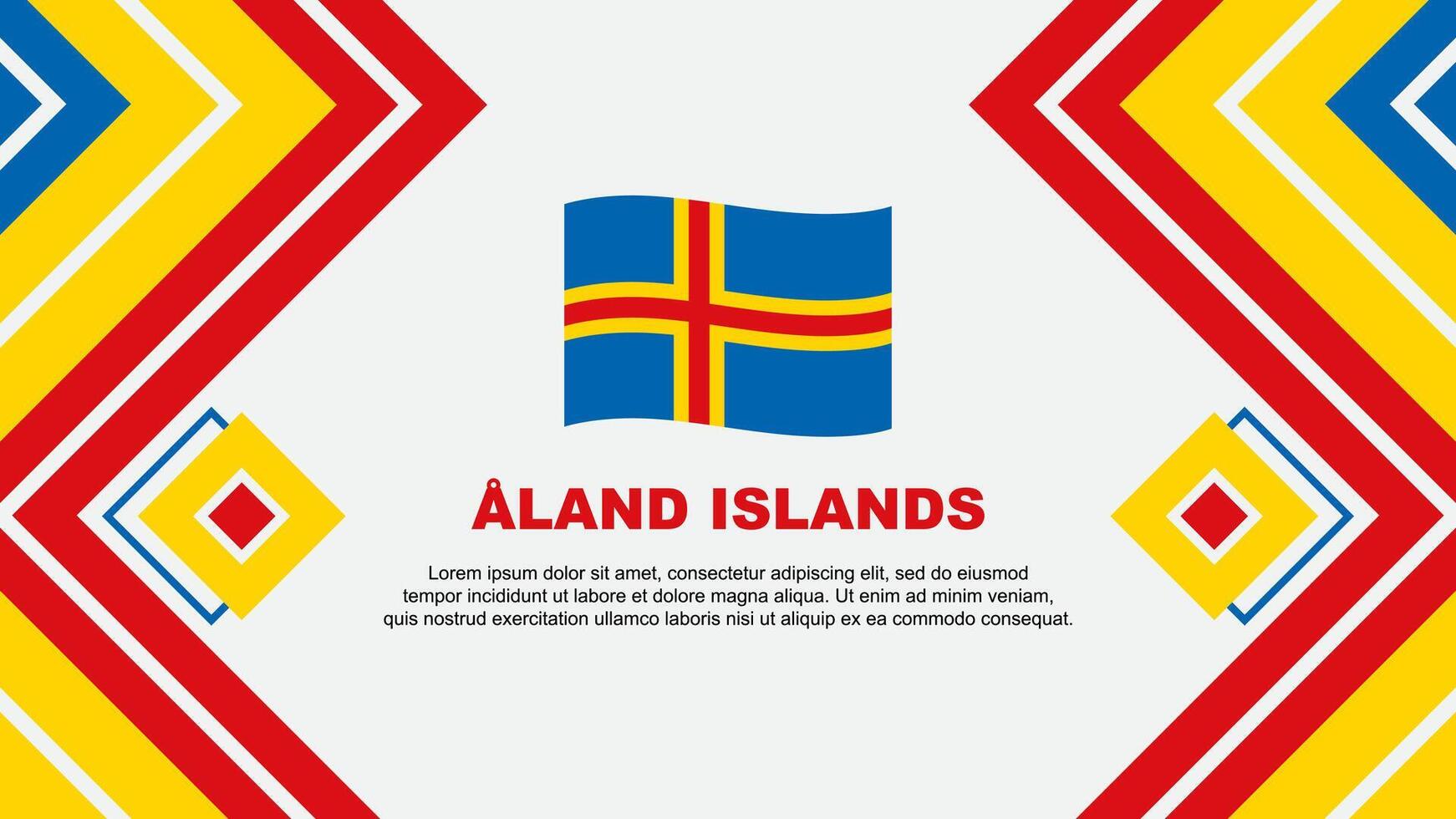 ein Land Inseln Flagge abstrakt Hintergrund Design Vorlage. ein Land Inseln Unabhängigkeit Tag Banner Hintergrund Vektor Illustration. ein Land Inseln Design