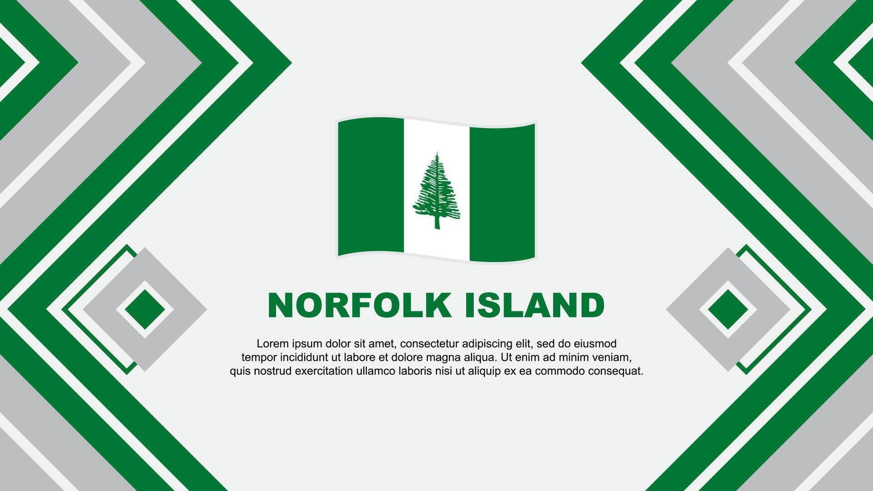 norfolk ö flagga abstrakt bakgrund design mall. norfolk ö oberoende dag baner tapet vektor illustration. norfolk ö design