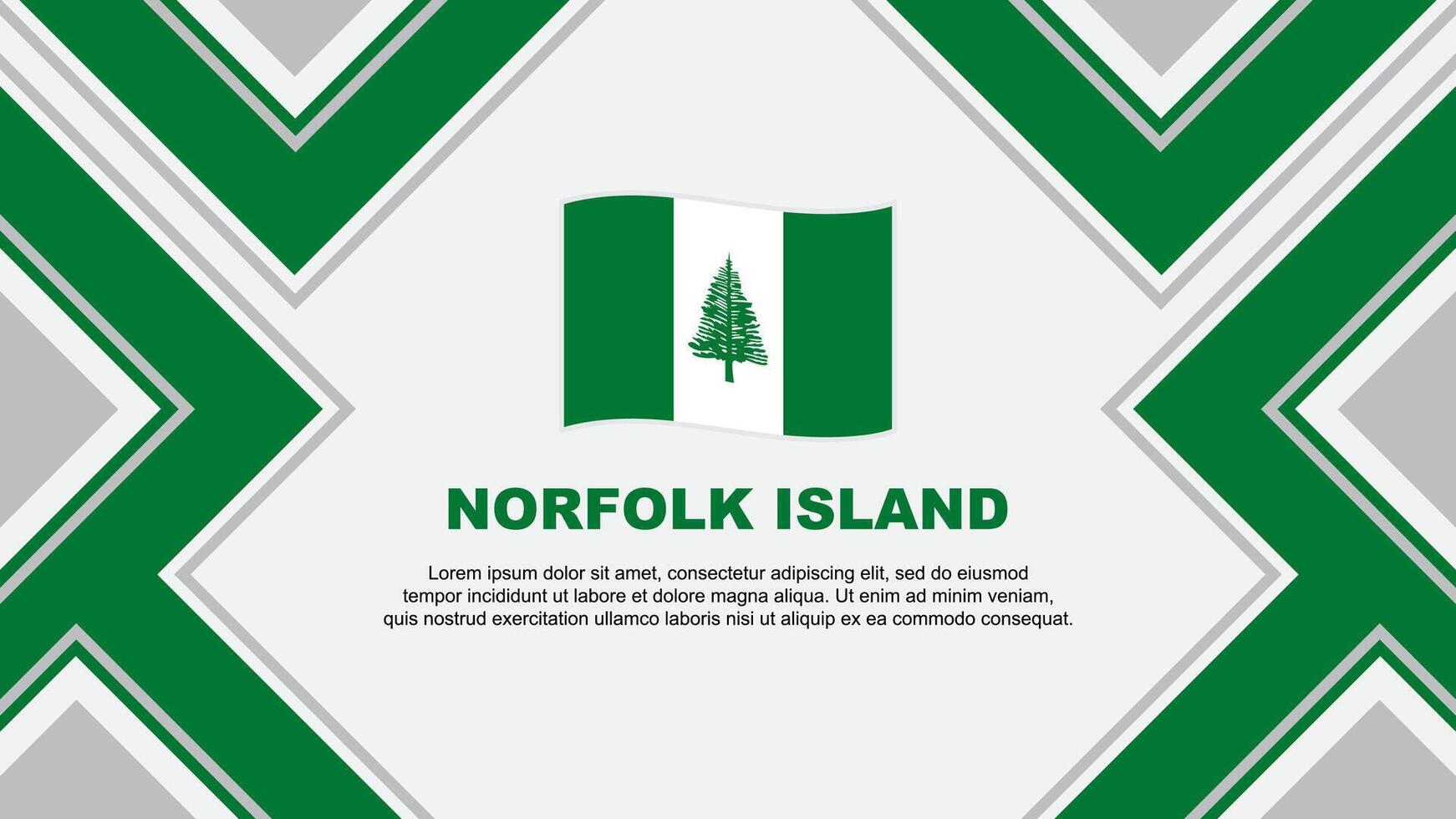 norfolk ö flagga abstrakt bakgrund design mall. norfolk ö oberoende dag baner tapet vektor illustration. norfolk ö vektor