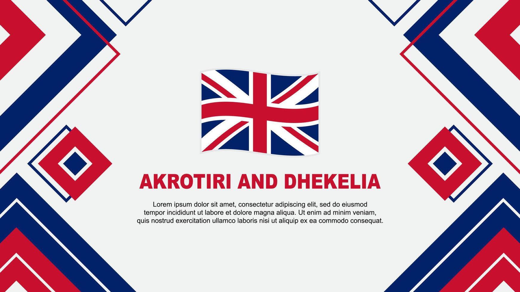 akrotiri och dhekelia flagga abstrakt bakgrund design mall. akrotiri och dhekelia oberoende dag baner tapet vektor illustration. bakgrund