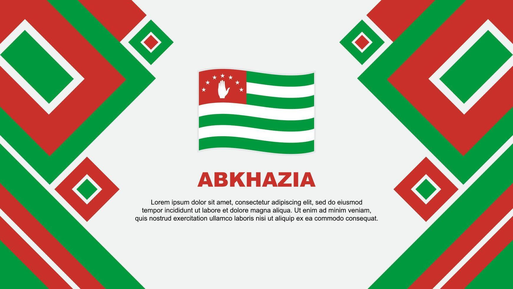 abkhazia Flagge abstrakt Hintergrund Design Vorlage. abkhazia Unabhängigkeit Tag Banner Hintergrund Vektor Illustration. abkhazia Karikatur