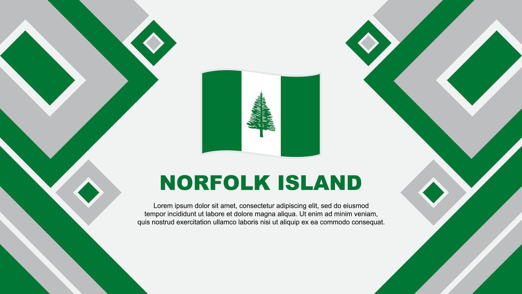 norfolk ö flagga abstrakt bakgrund design mall. norfolk ö oberoende dag baner tapet vektor illustration. norfolk ö tecknad serie