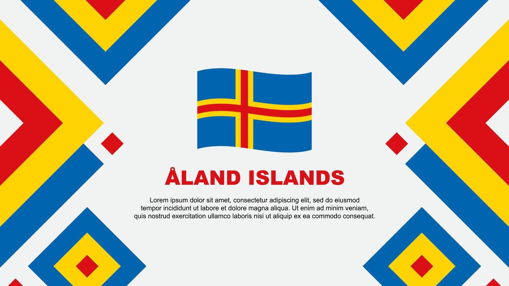 ein Land Inseln Flagge abstrakt Hintergrund Design Vorlage. ein Land Inseln Unabhängigkeit Tag Banner Hintergrund Vektor Illustration. ein Land Inseln Vorlage