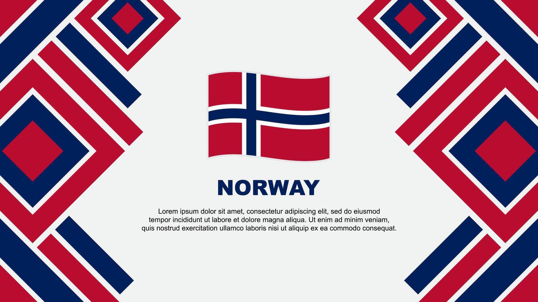 Norge flagga abstrakt bakgrund design mall. Norge oberoende dag baner tapet vektor illustration. Norge