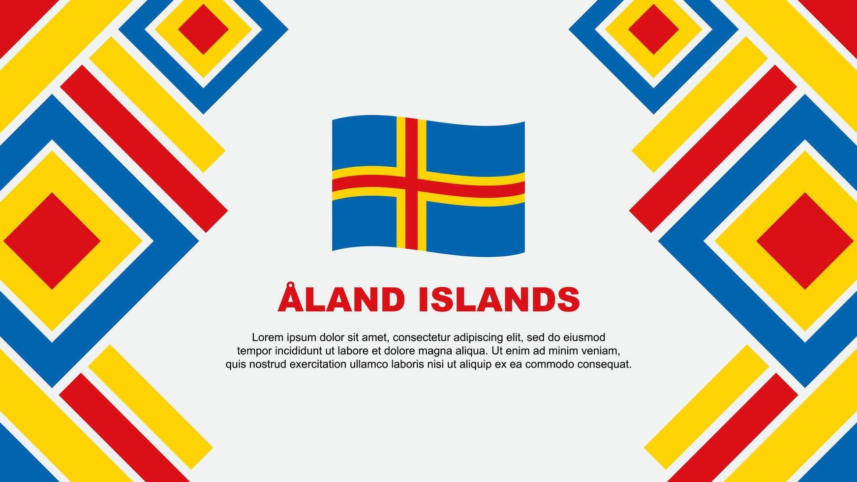 ein Land Inseln Flagge abstrakt Hintergrund Design Vorlage. ein Land Inseln Unabhängigkeit Tag Banner Hintergrund Vektor Illustration. ein Land Inseln