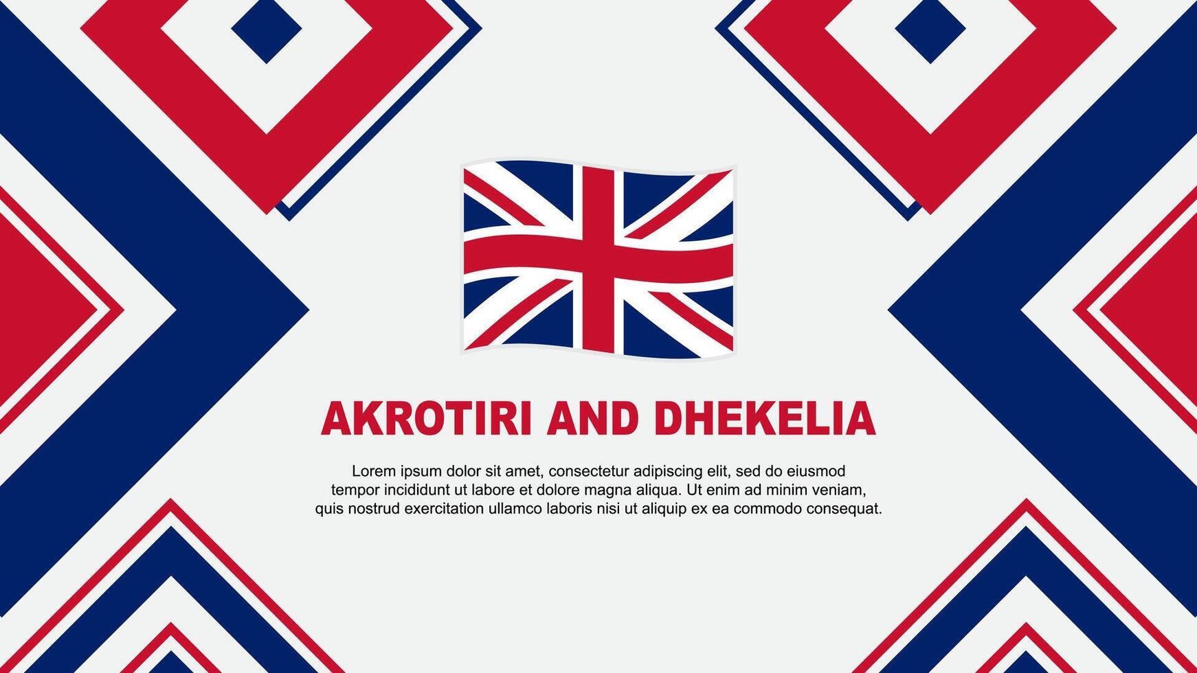 Akrotiri und dhekelia Flagge abstrakt Hintergrund Design Vorlage. Akrotiri und dhekelia Unabhängigkeit Tag Banner Hintergrund Vektor Illustration. Unabhängigkeit Tag