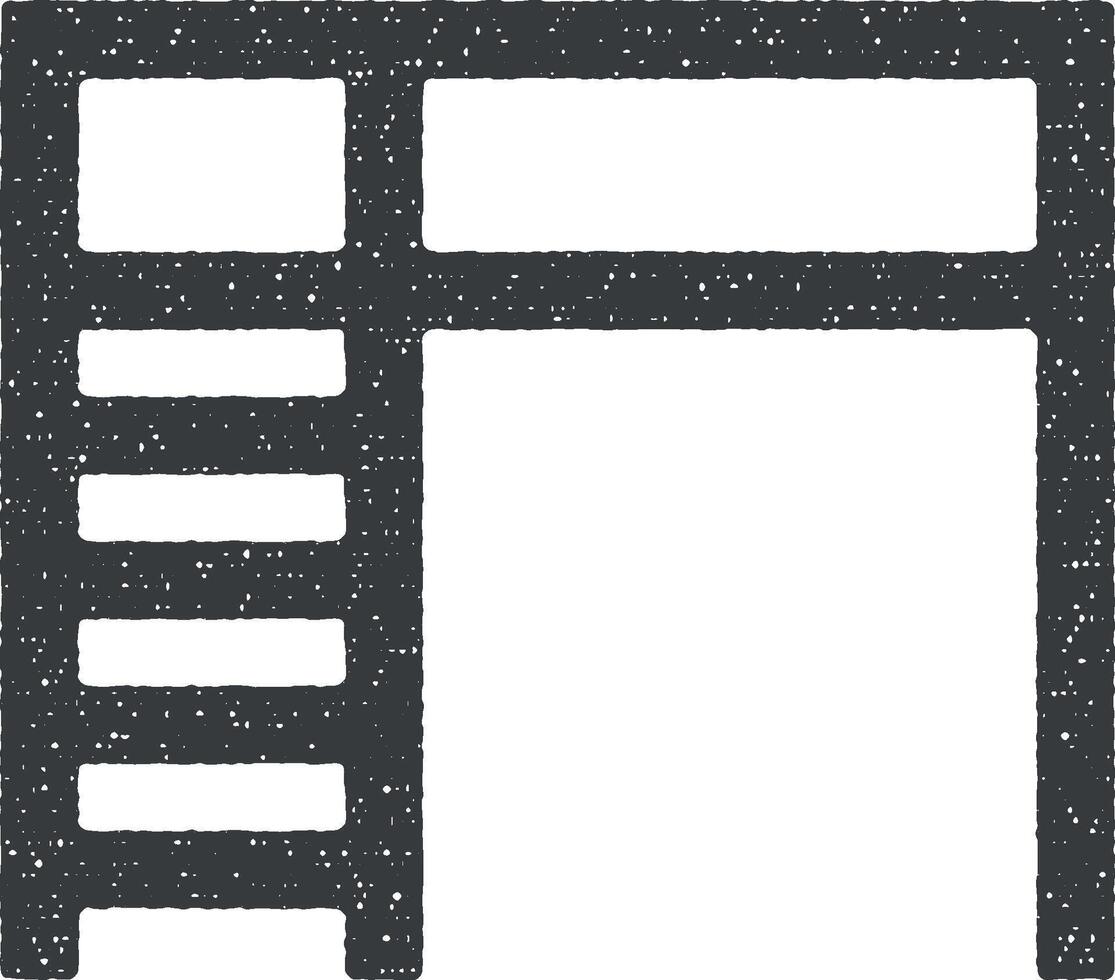 Computer Tabelle Glyphe Symbol Vektor Illustration im Briefmarke Stil