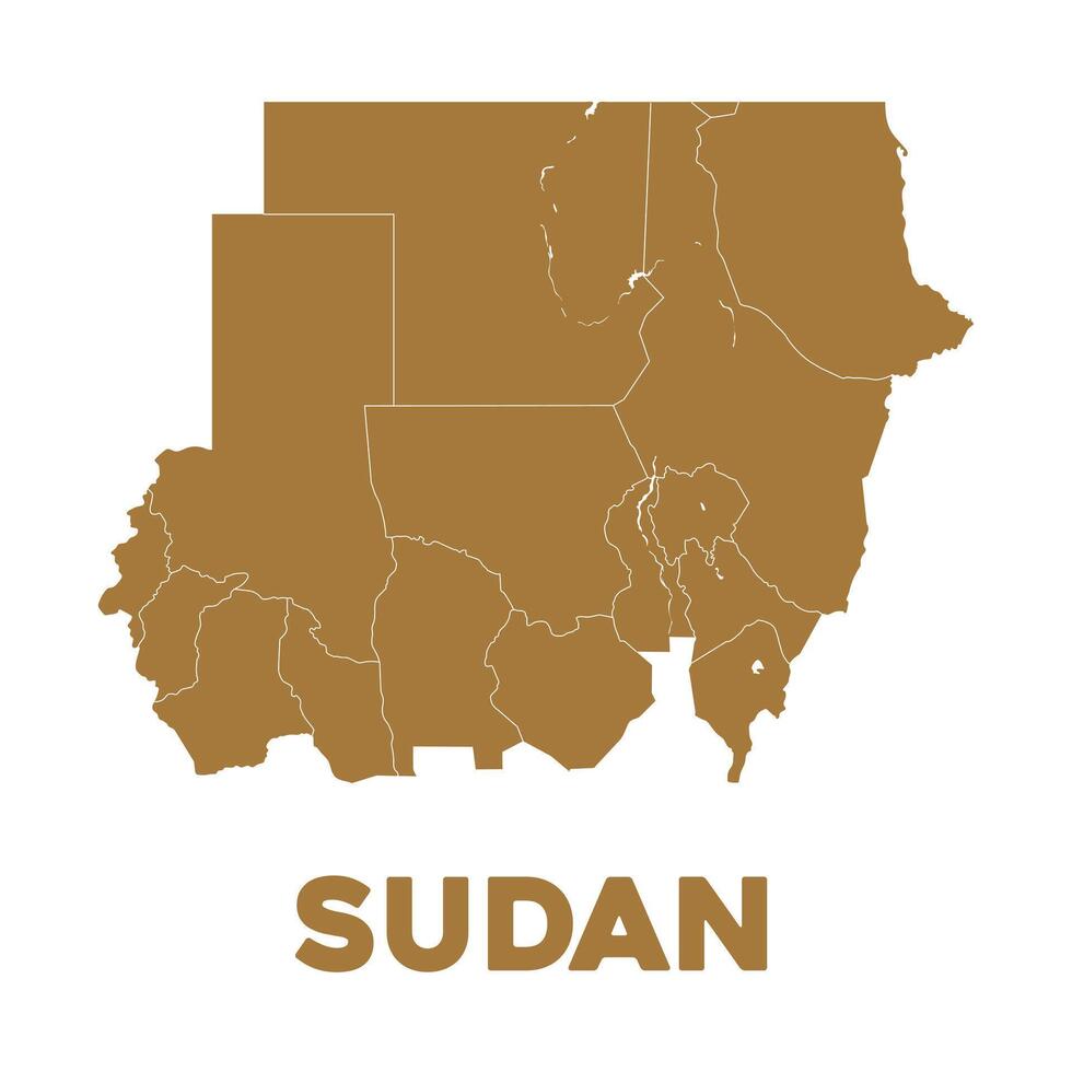 detailliert Sudan Karte vektor