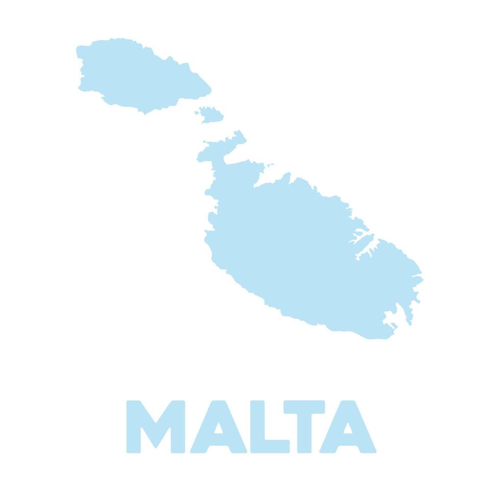 detailliert Malta Karte vektor