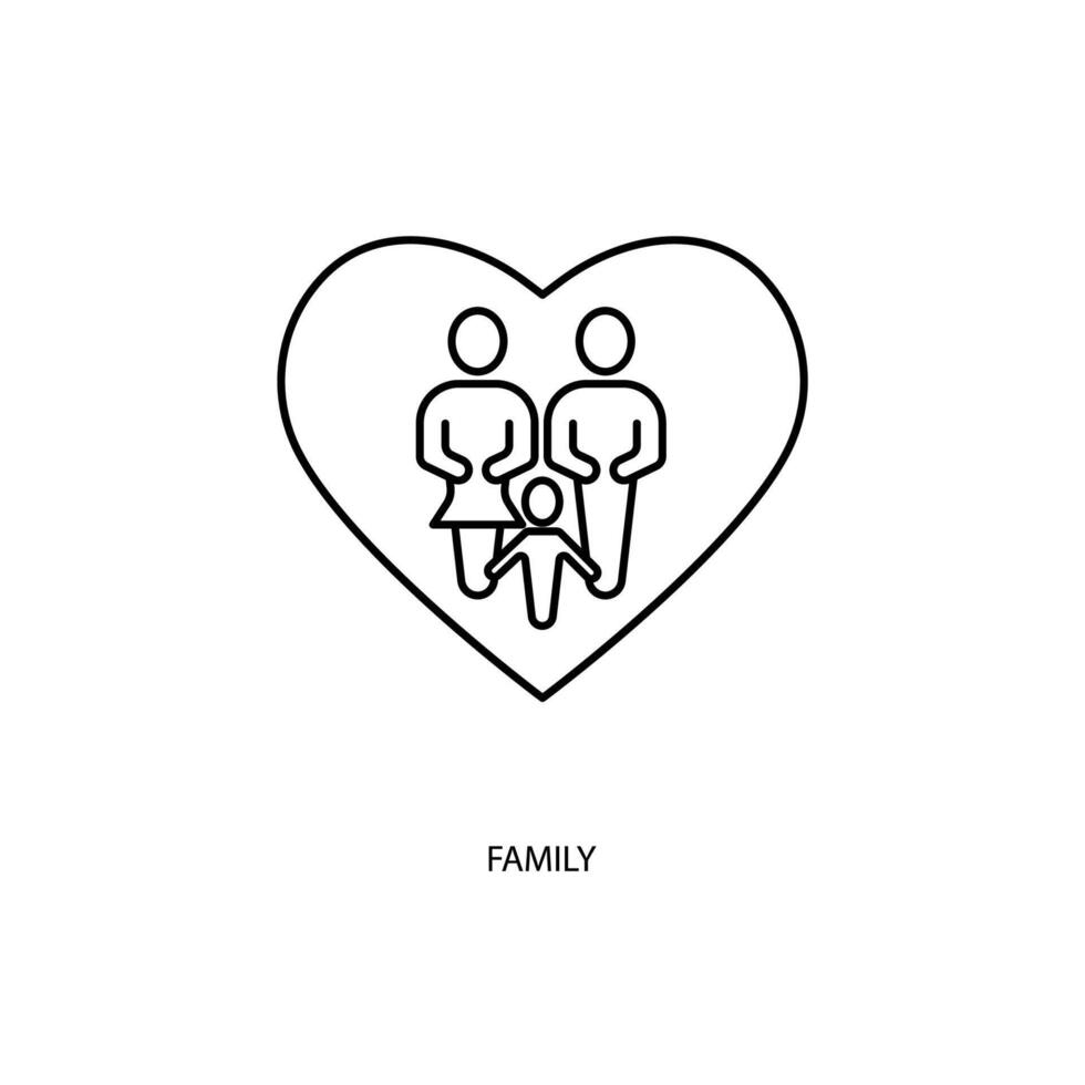 Familie Konzept Linie Symbol. einfach Element Illustration.Familie Konzept Gliederung Symbol Design. vektor