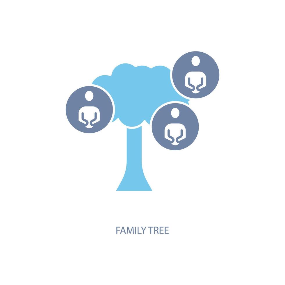 Familie Baum Konzept Linie Symbol. einfach Element Illustration.Familie Baum Konzept Gliederung Symbol Design. vektor