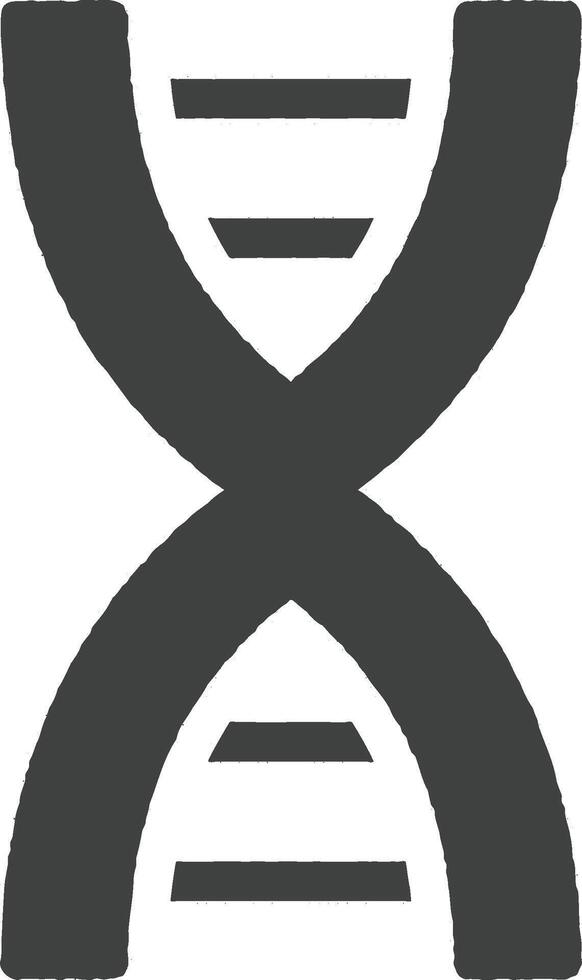 DNA Symbol Vektor Illustration im Briefmarke Stil