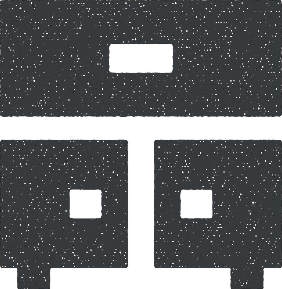 nattduksbord glyf ikon vektor illustration i stämpel stil