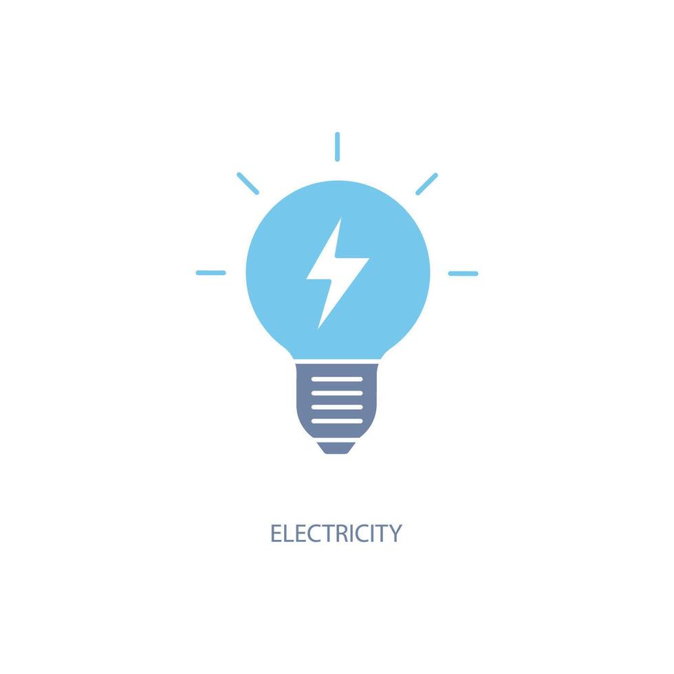 Elektrizität Konzept Linie Symbol. einfach Element Illustration. Elektrizität Konzept Gliederung Symbol Design. vektor