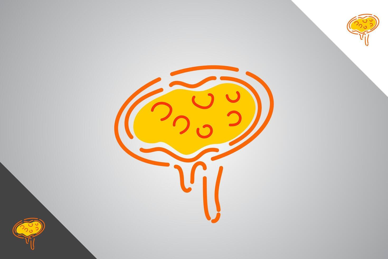 Pizza Logo Design. Bäckerei, Kuchen und Gebäck Logo Identität Vorlage. perfekt Logo zum Geschäft verbunden zu Bäckerei, Kuchen und Gebäck. isoliert Hintergrund. Vektor eps 10.