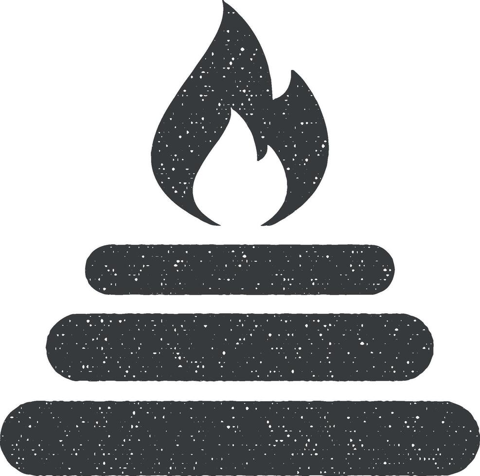 brand ikon vektor illustration i stämpel stil