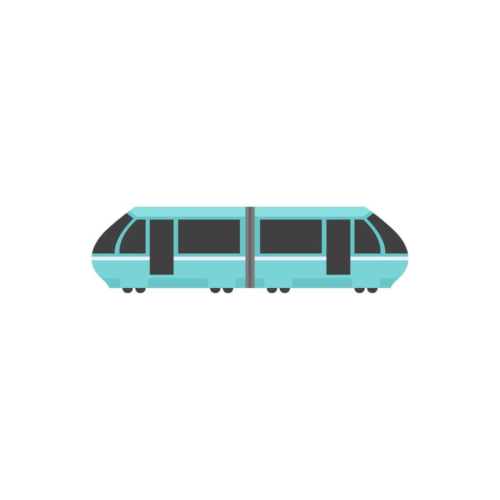 spårvagn ikon i platt Färg stil. metro, urban, offentlig transport vektor