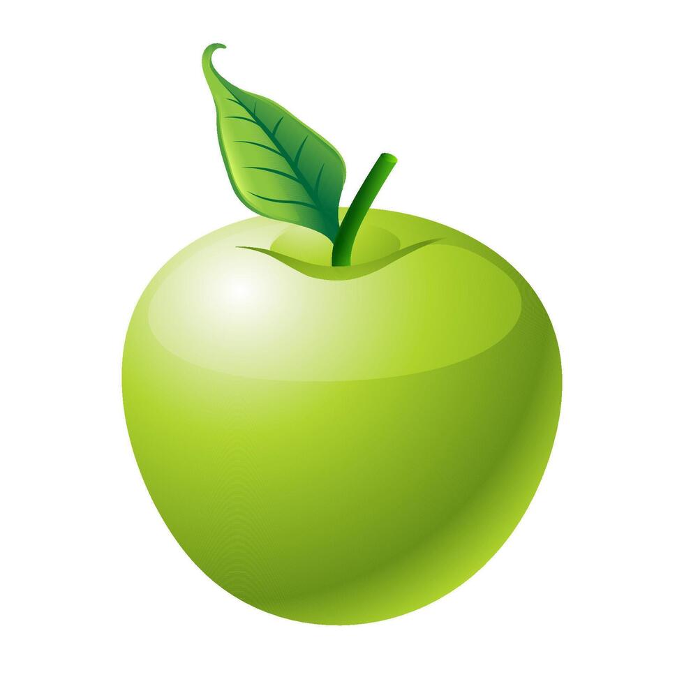 Apfel Symbol im Farbe. Essen Obst gesund Lebensstil vektor