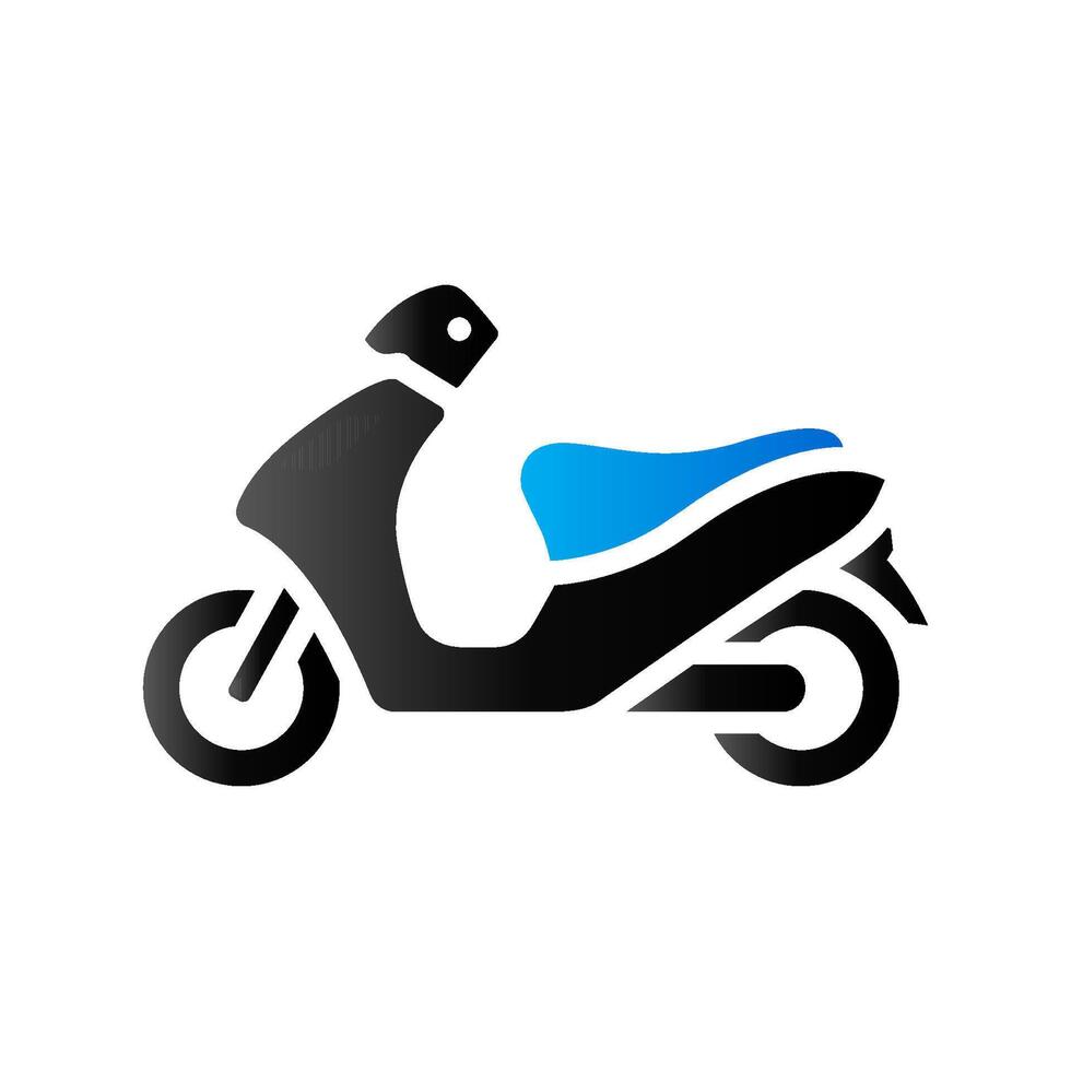 Motorrad Symbol im Duo Ton Farbe. Roller automatisch Getriebe vektor