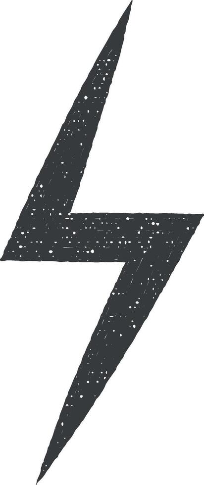 Blitz Symbol Vektor Illustration im Briefmarke Stil