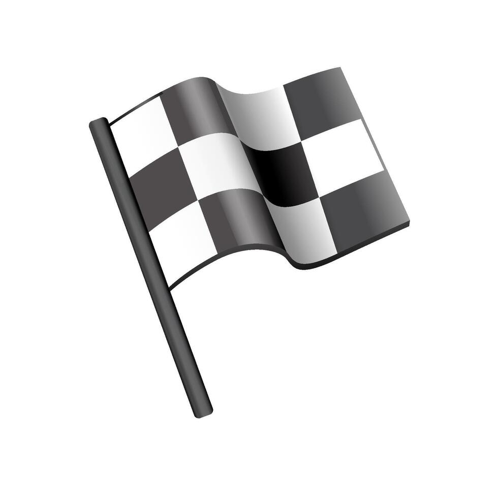 Rennen Flagge Symbol im Farbe. Sport Automobil Auto Rallye winken Fertig vektor