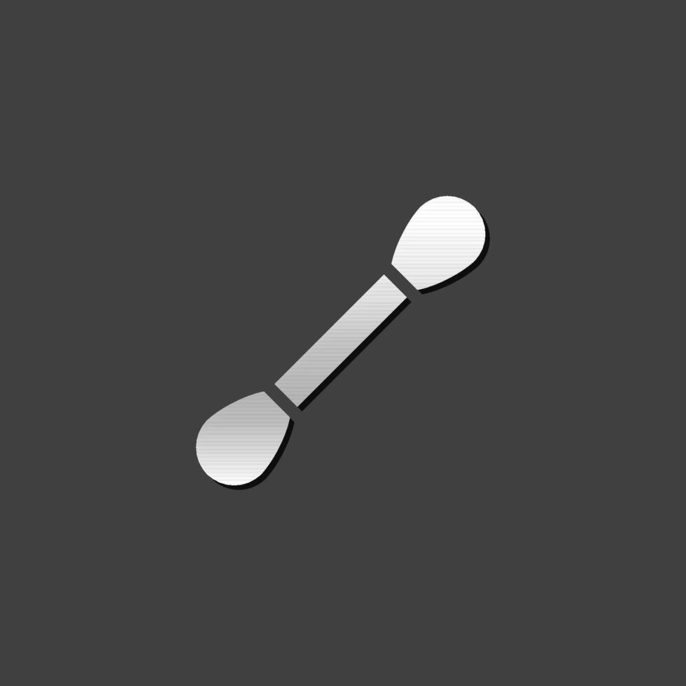 bomull knopp ikon i metallisk grå Färg stil. rengöring verktyg hygien vektor