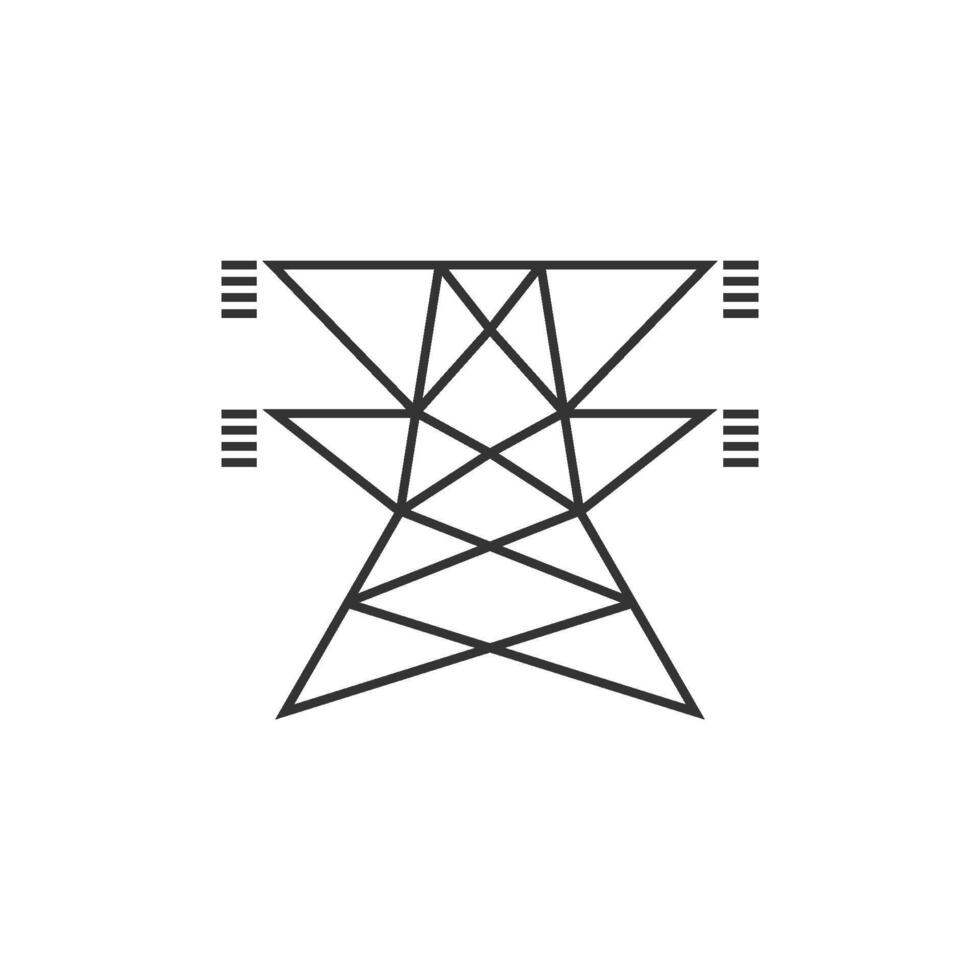 Pylon Symbol im dünn Gliederung Stil vektor