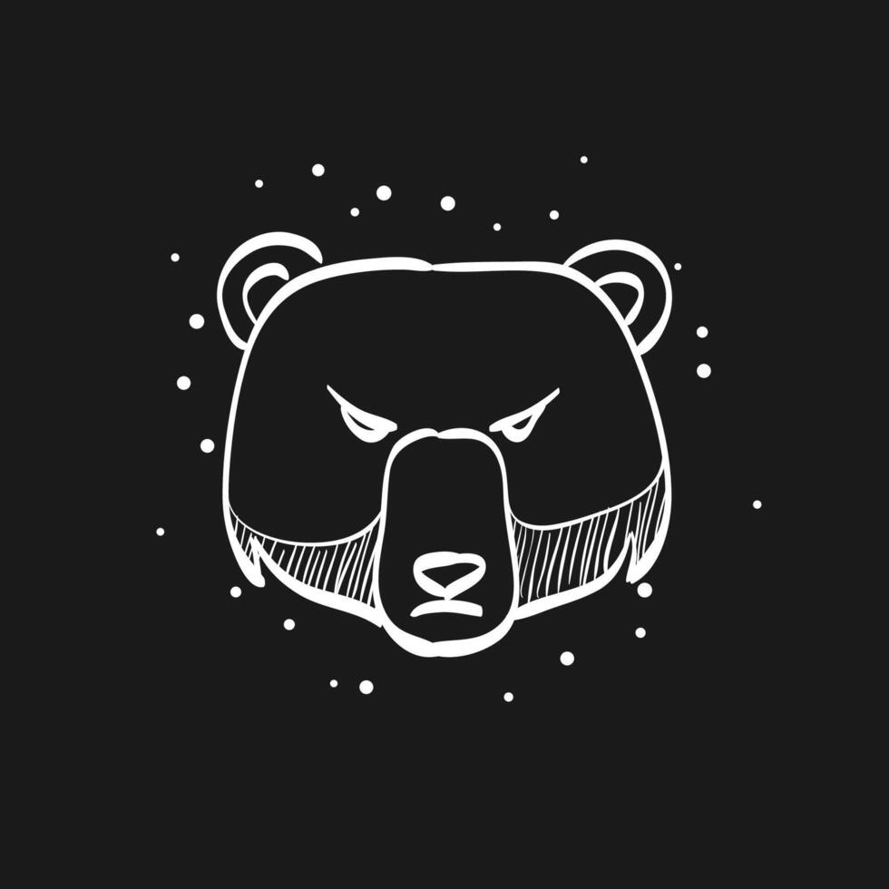 Björn klotter skiss illustration vektor